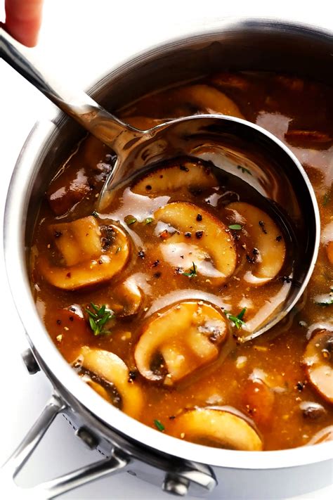 · Using a large saucepan, add butter and place over medium-low . . Mushroom gravy